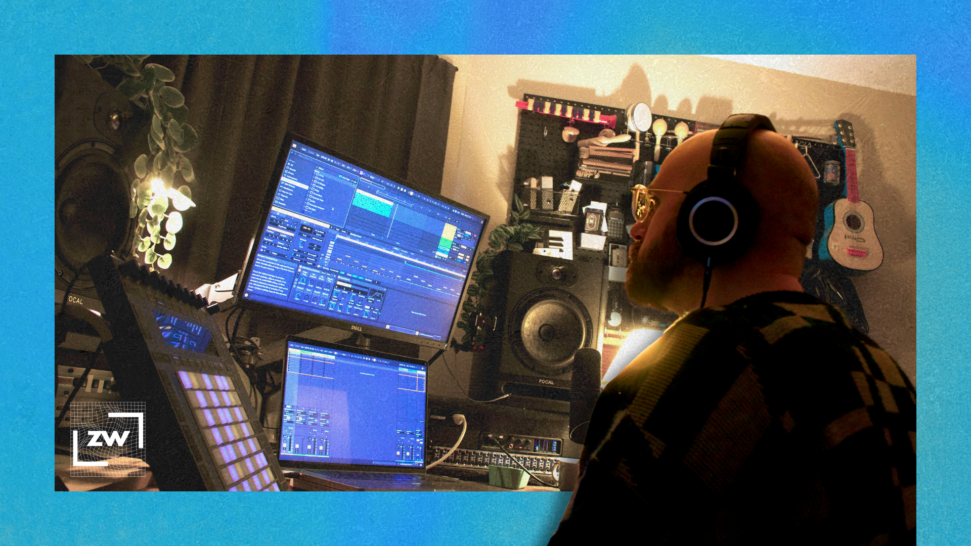 Over the shoulder image of me working at my computer