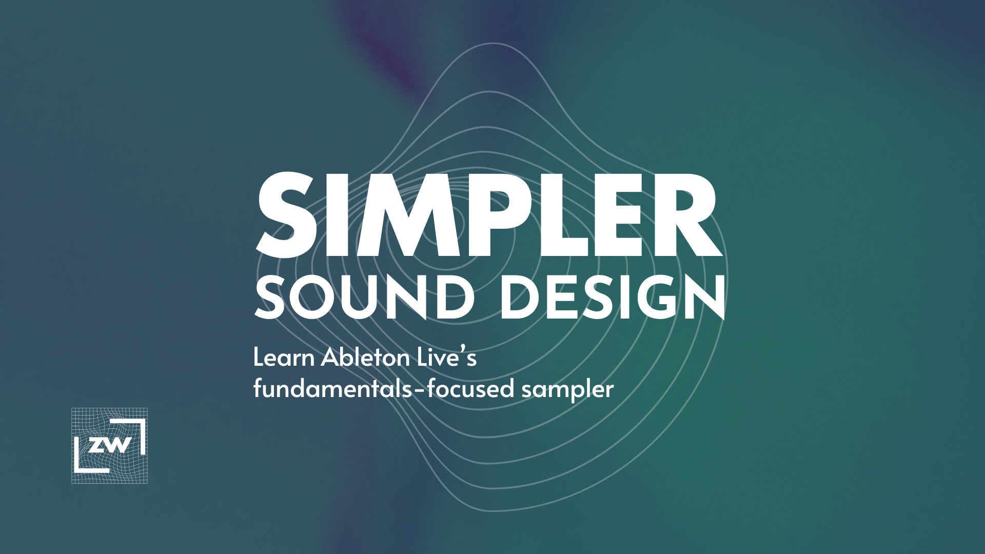 Simpler Sound Design class logo which features text against a sound wave graphic